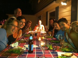 Dinners on the deck are one of my favorite things about summer nights in Lake Oswego Oregon.